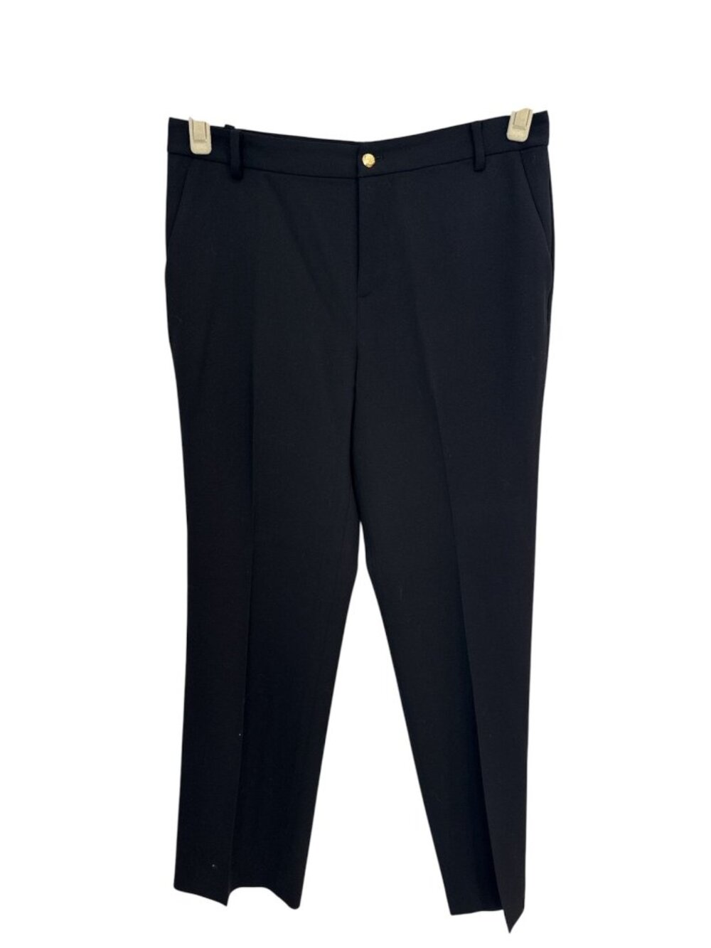 Lauren Ralph Lauren Black 100% Wool Straight Leg Pants Size 10